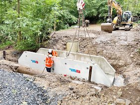 Der Durchlass auf einem Wirtschaftsweg wurde ebenfalls erneuert.