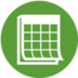 Icon mit dem Symbol eines Kalenders.
