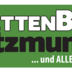 Vorschau: Schriftlogo "PlettenBerg putzmunter" mit grünem Hintergrund, abgerundete Ecken, Schrift in Schwarz und Weiß mit Umrandung.
