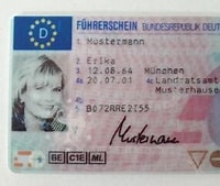 Muster Kartenführerschein Vorderseite