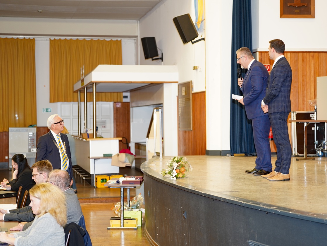 Eindrücke von der konstituierenden Sitzung des Rates der Stadt Plettenberg, am 4. November 2025.