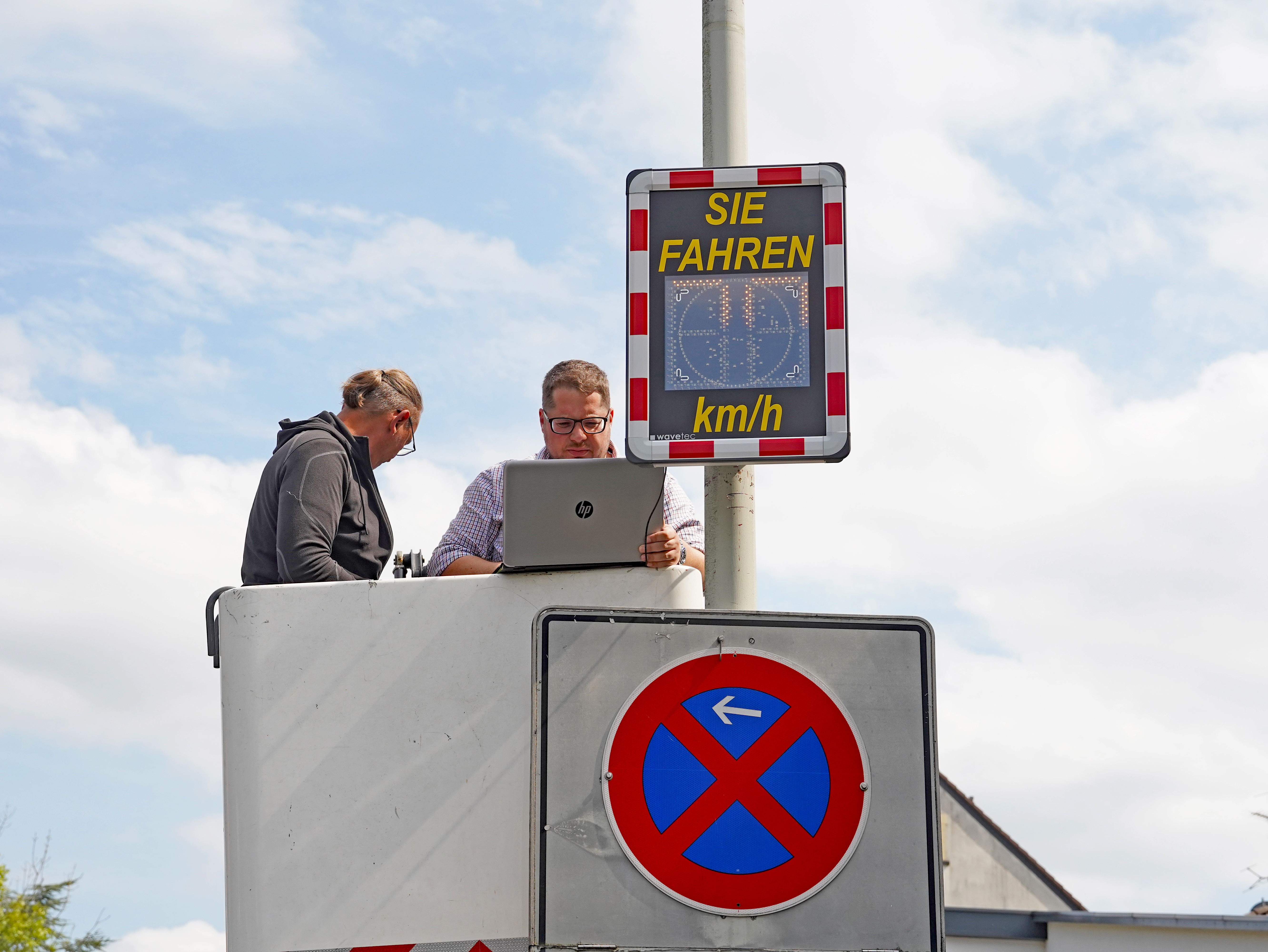 Das Geschwindigkeits-Display wird programmiert.