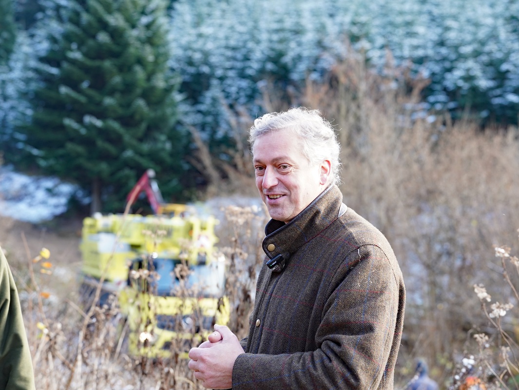 Eindrücke von der Kanzlertanne im Wald der Familie von Wrede, vor der Fällung.