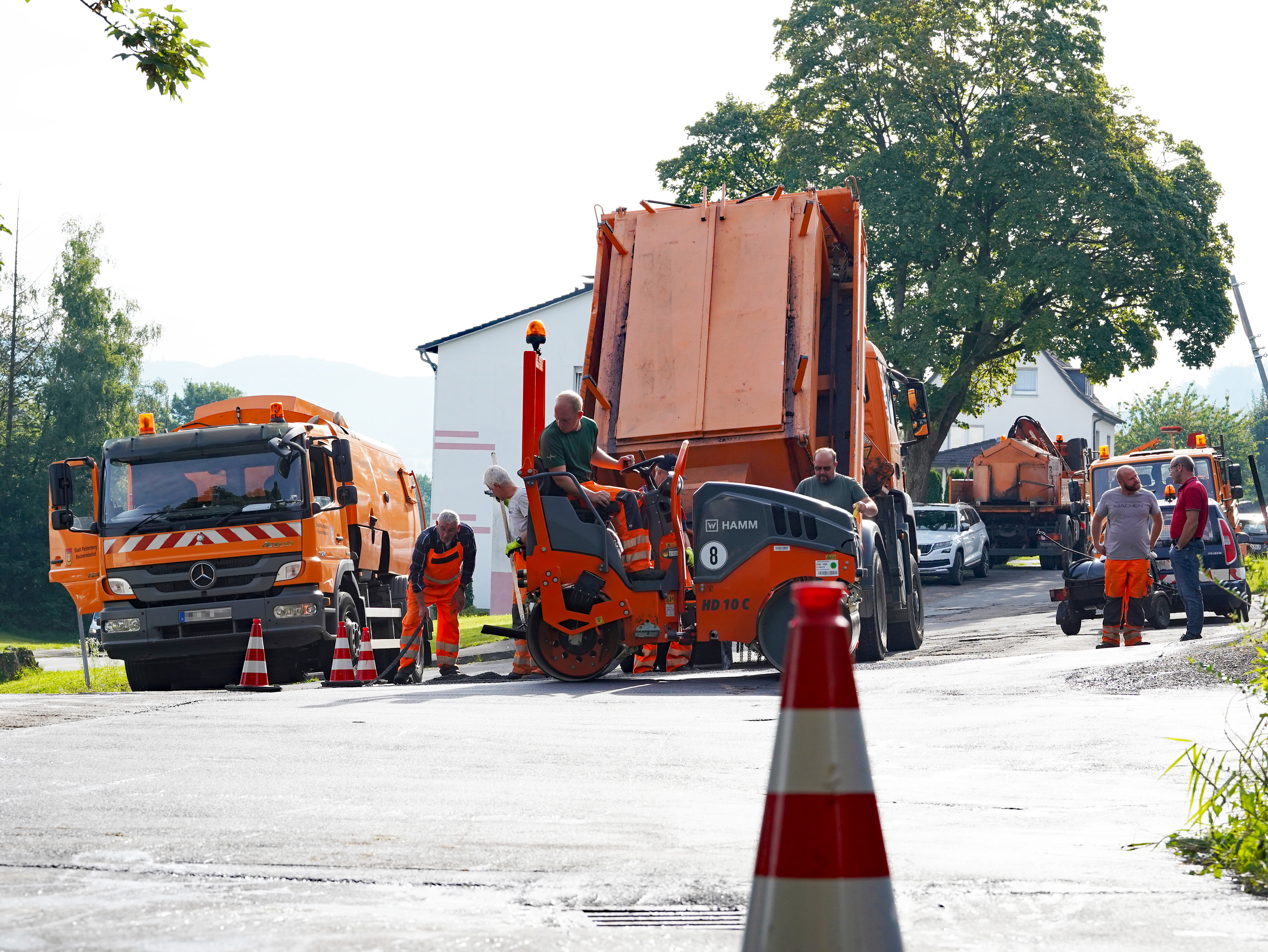 Die gesamte Baustelle am Brandrücken auf einen Blick. (Bild: Stadt Plettenberg)