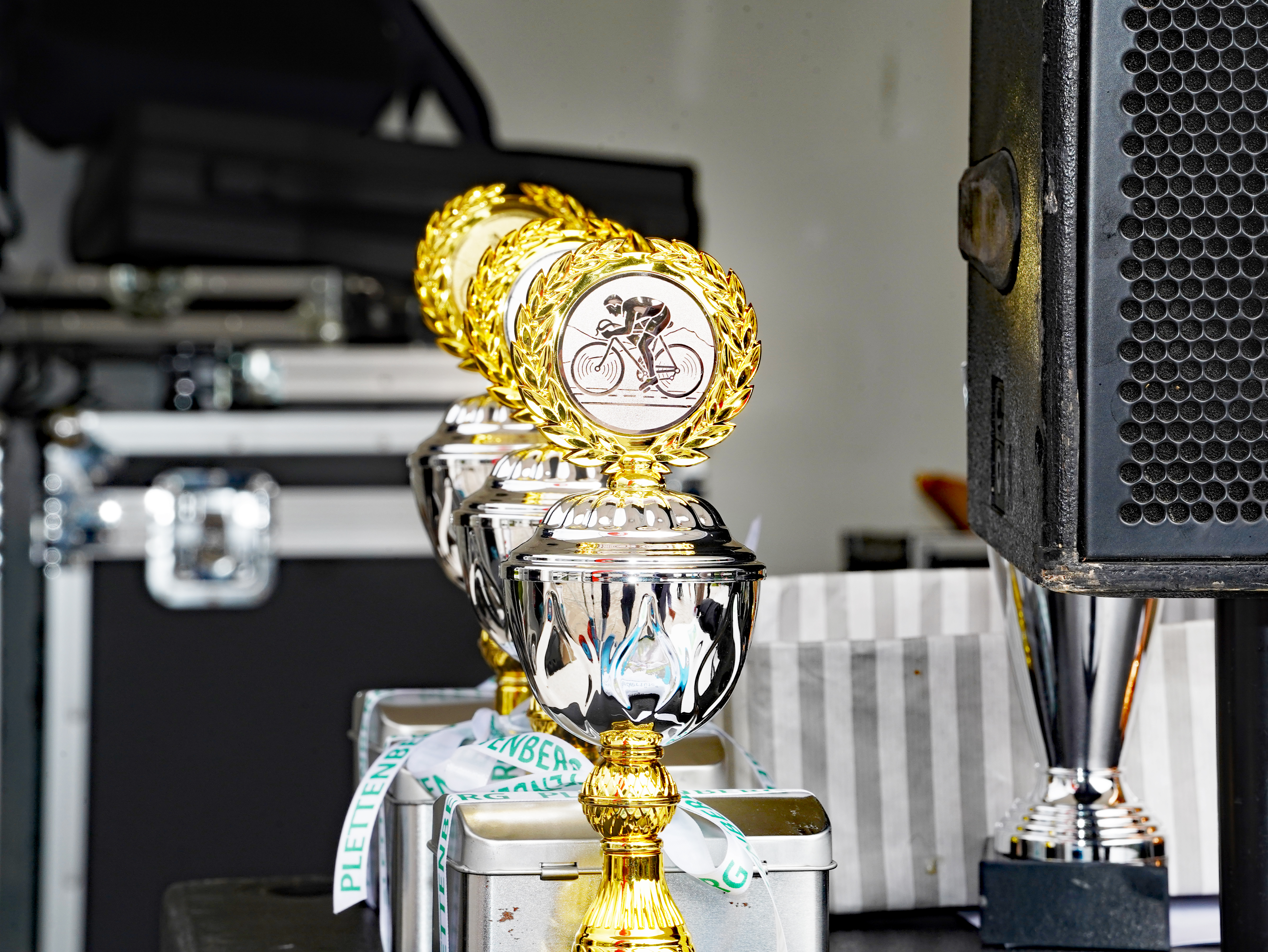 Die Pokale für die Stadtradeln-Top-Platzierungen.